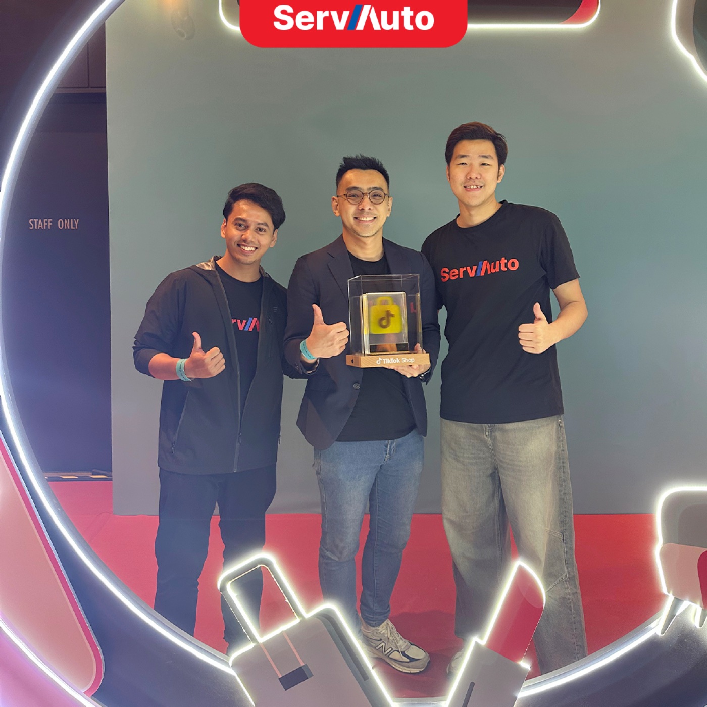 ServAuto team receiving TikTok Shop recognition